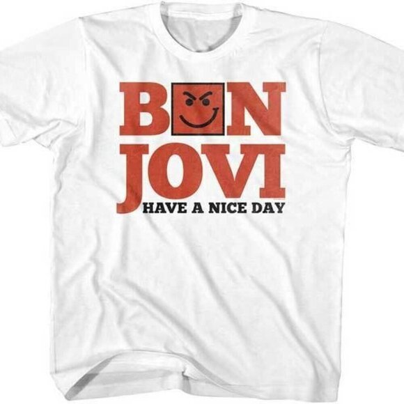 Jasper
D Other - Bon Jovi T-Shirt Have A Nice Day Rock Band Music Fan Graphic Retro Black .